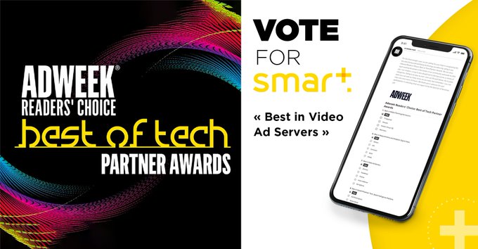 Equativ's tweet image. We&apos;ve made it though to Round 2 in the Best of Tech Partner Awards. Head to Adweek and vote for us in the Best in Video Ad Server category. 🗳️ Every vote counts in helping beat the competition and you can cast yours daily until June 13. bit.ly/3vmjthG