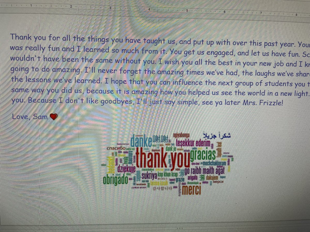 AHesterEWA's tweet photo. I got the sweetest notes from students today...definitely cried! https://t.co/4wpgvxFd3f