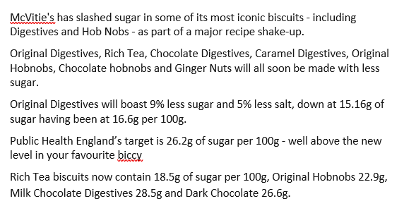JamesWMaloney's tweet image. And to finish…. It’s National Biscuit Day on May 29th! The recipes of many biscuits changed last year. How would you use the following facts? #CoreMathsChat