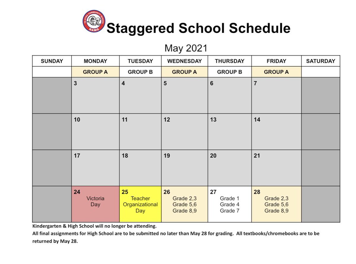 TaothaSchool's tweet photo. Update for TaOtha Community School as of today, along with Staggered schedule information for May and June. 
Please check the schools Facebook and Instagram for current information and updates as they arise. 
If you have any questions, please contact the school. Isniyes https://t.co/Vn3g9WRx2i