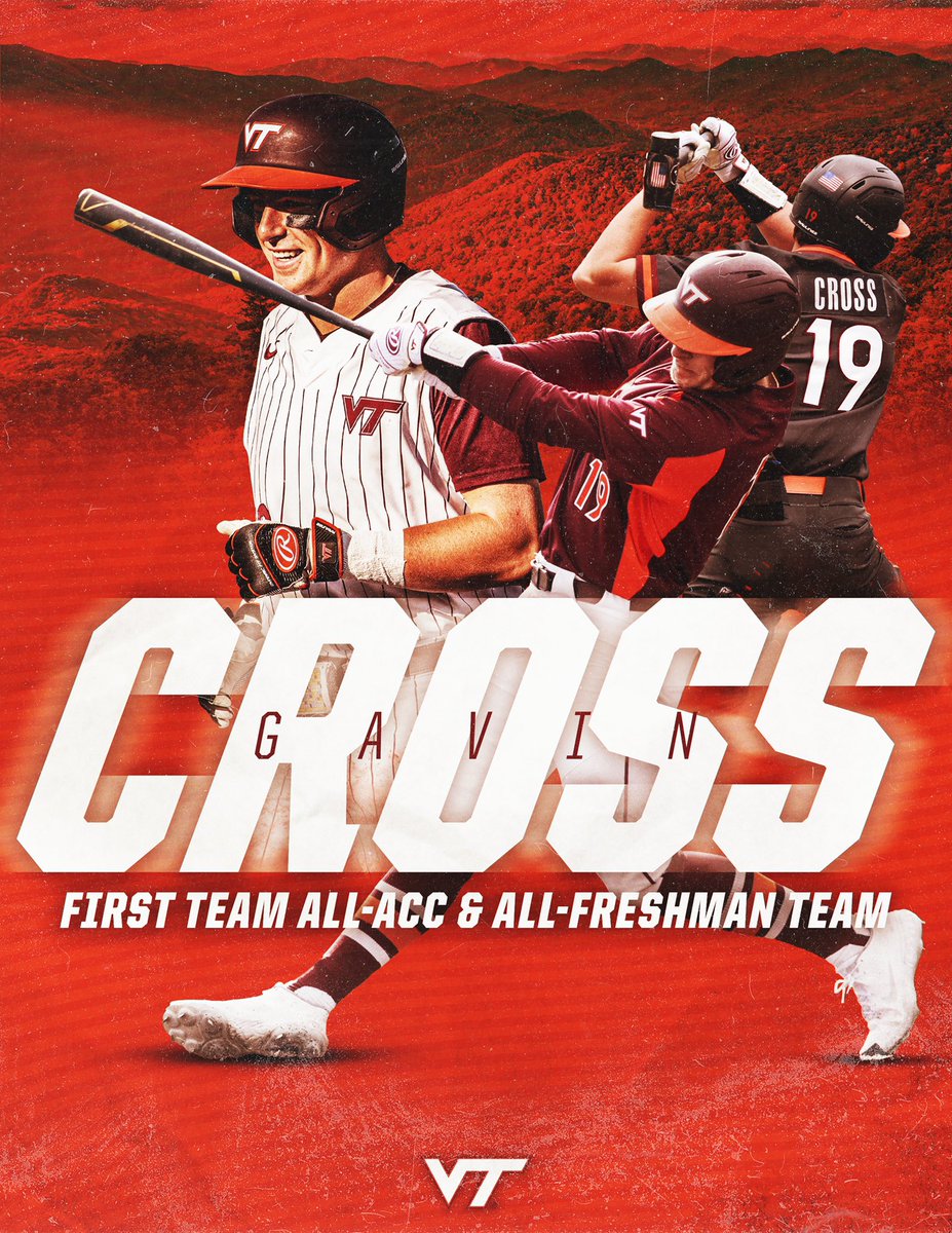 HokiesBaseball's tweet photo. Gavin is 𝙩𝙝𝙖𝙩 𝙙𝙪𝙙𝙚 😤

🔸 First Tech freshman to be named First Team All-ACC
🔸 First All-Freshman honoree since 2018
🔸 .357 batting average
🔸 Led ACC in hits (70) and triples (5)

#BIIB https://t.co/cwJ8iilQz7