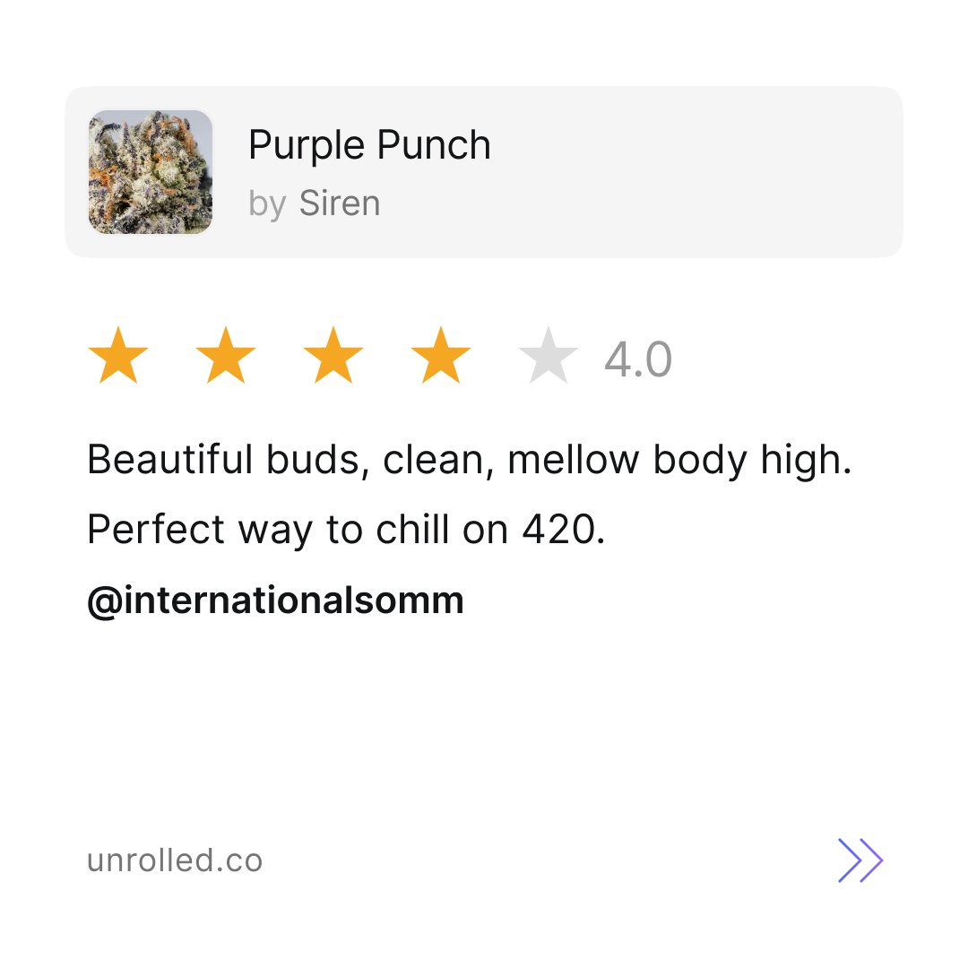 unrolledapp's tweet photo. "Beautiful buds, clean, mellow body high. Perfect way to chill on 420.⁠"

Download #unrolled https://t.co/VQgr97d9hi to check-in #cannabis products you liked. https://t.co/AT4isqrUrS