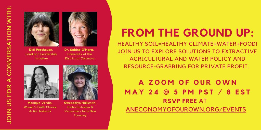 A climate crisis, a water crisis, a food and health crisis are interconnected. That means creative solutions will address them all. Don't miss this lively discussion tonight!