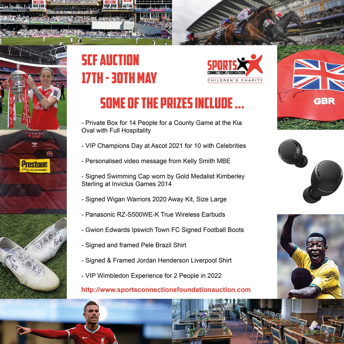 scf4kids's tweet photo. We've been adding items to our charity auction  kindly donated by #Sports professionals

We've got everything for #FathersDay from entertainment items, signed memorabilia, personalised video messages and experiences.  https://t.co/7Uud8YkgFE ends on 30th May https://t.co/wWcOnUNfPm