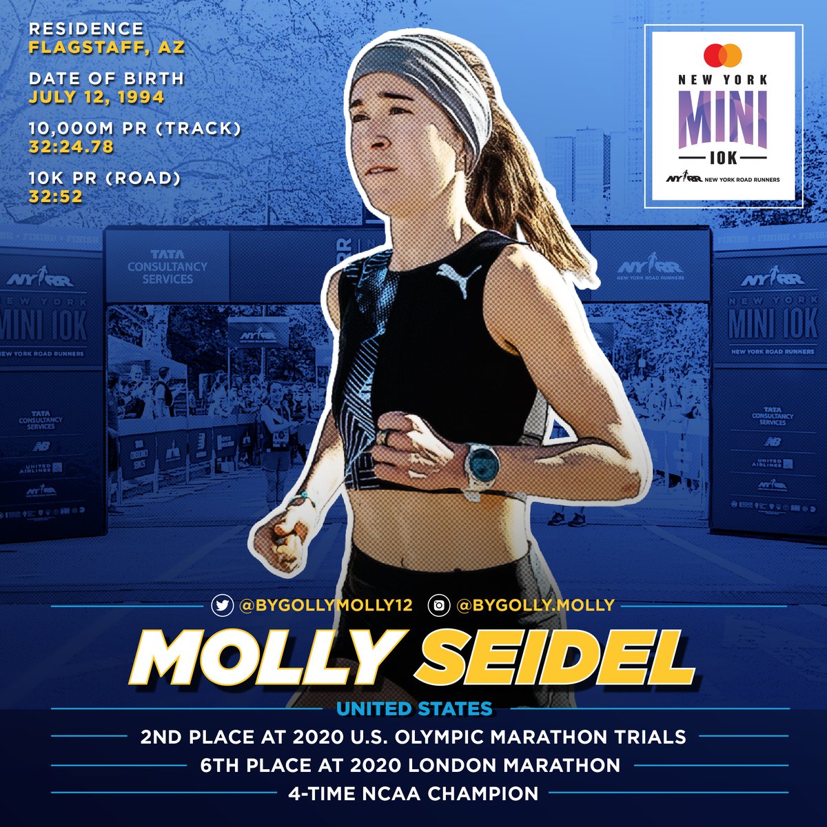 nyrr's tweet photo. 🤩 The lineup for the 2021 #MastercardMini10K is STACKED with ⭐️all-stars ⭐️! Swipe through and let us know in the comments who you’re rooting for in the women’s pro athlete field, presented by @Mastercard.
Register to run on Saturday, June 12: https://t.co/pOQBU6WVGU https://t.co/DC3VEvatDT