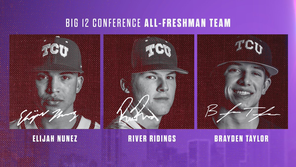 TCU led the league with 1⃣1⃣ players honored on the all-conference teams. Congrats to all 👏👏👏

1st-team: Sikes &amp; Green
2nd-team: Krob, Smith, Taylor, Wolfe, Wood
HM: Humphreys &amp; Rodgers
Freshmen: Nunez, Ridings, Taylor

#FrogballUSA | #GoFrogs