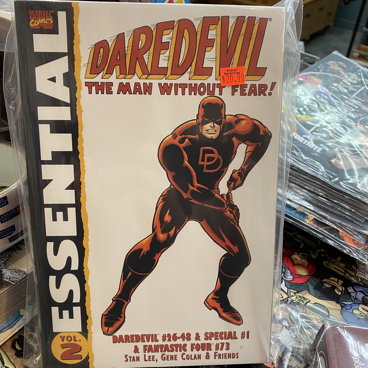 strangeadventrz's tweet image. Daredevil Essential volumes 2, 4, and 5 are in stock. $20 each

#previouslyviewed but they're like new

#marvelessentials
#Daredevil