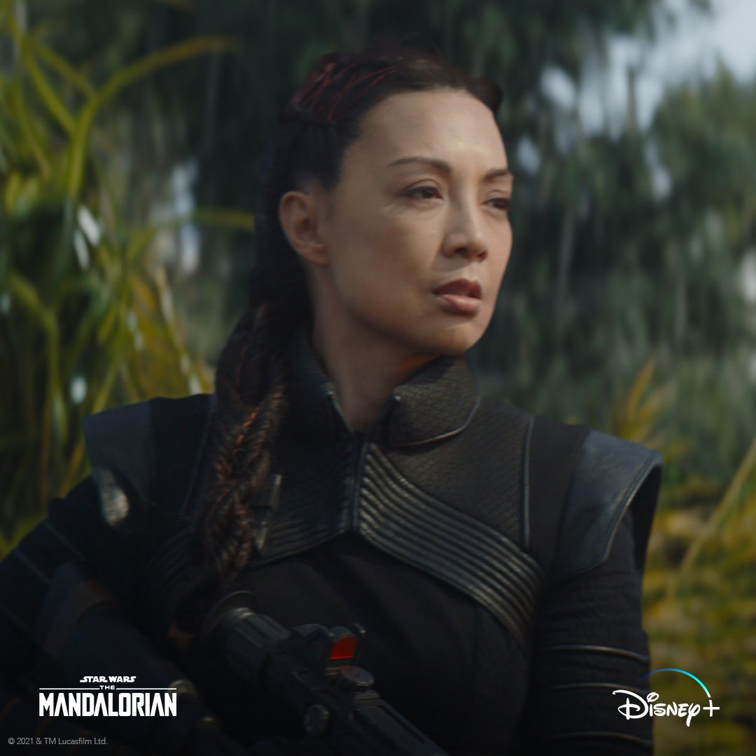 DisneyPlus's tweet photo. She doesn’t miss!⁣
⁣
See Fennec Shand in episode four of Star Wars: @TheBadBatch, now streaming on #DisneyPlus. #TheBadBatch https://t.co/GUcxJ81AtY