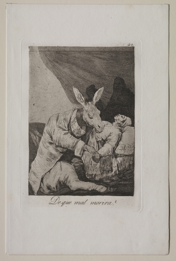 Caprichos:  Of What Ill Will He Die?- Francisco de Goya (Spanish, 1746-1828); etching and aquatint, c. 1798 | 1922.635 https://t.co/LGWWNhsSNb