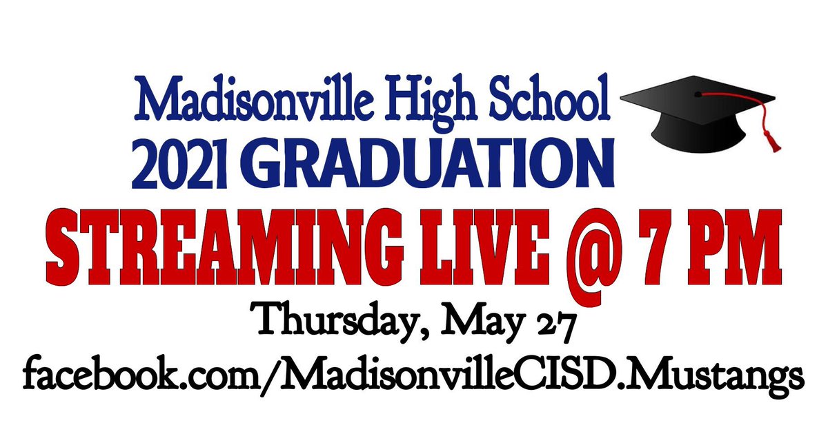 MCISD's tweet photo. Please join us in celebrating our 2021 MHS graduates!  In-person attendance is by graduate invitation only. Each graduate will be allowed 8 guests.  Can't make it in-person?  Join us online! https://t.co/pUfPNlHySg https://t.co/6pRfeBwRPT