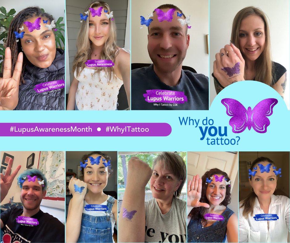 socialhealthnet's tweet photo. Why do you tattoo? π¦ Join the WEGO Health team this #LupusAwarenessMonth and show your support for the lupus community.π
Get your butterfly tattoo here: https://t.co/LfUKi2QgnM
#Lupus #LupusWarrior #WhyITattoo #LupusAwareness https://t.co/AR8mSC7Z7J