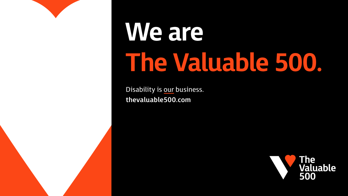 RMingorance's tweet photo. We are the Valuable 500. And disability is our business. We are proud to have joined forces with 499 other companies committed to disability inclusion, find out more:  https://t.co/5wtUepduy9  #Inclusion #Diversity#GAAD https://t.co/gNHQE9dELo