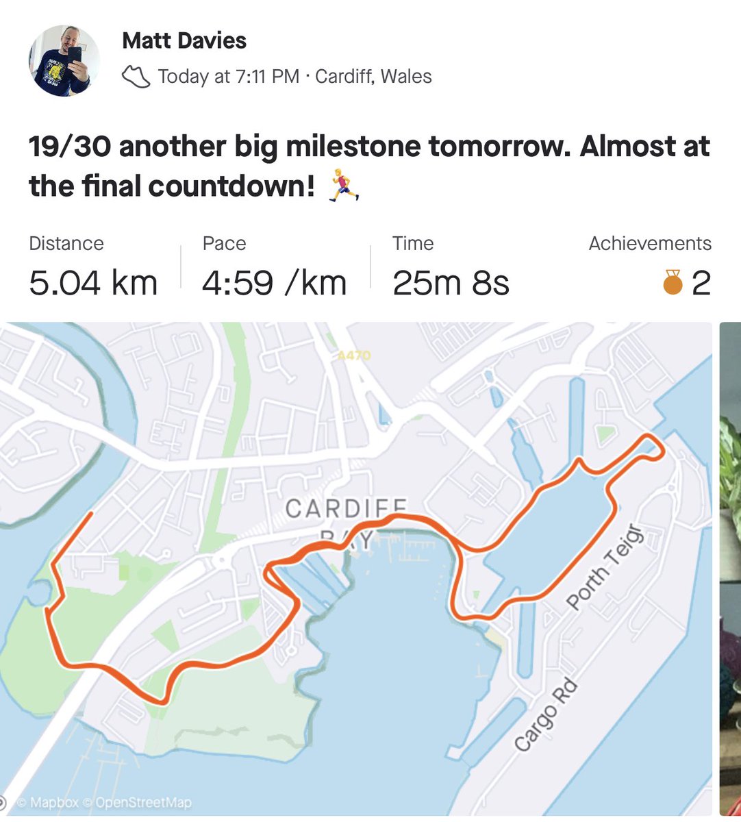 MattRunsWales's tweet photo. 19/30 another big milestone tomorrow. Almost at the final countdown! 🏃‍♂️Tried to take a nice picture with Seymour but had no luck! 🐕😅😂 https://t.co/Q8ZvdwuZfH