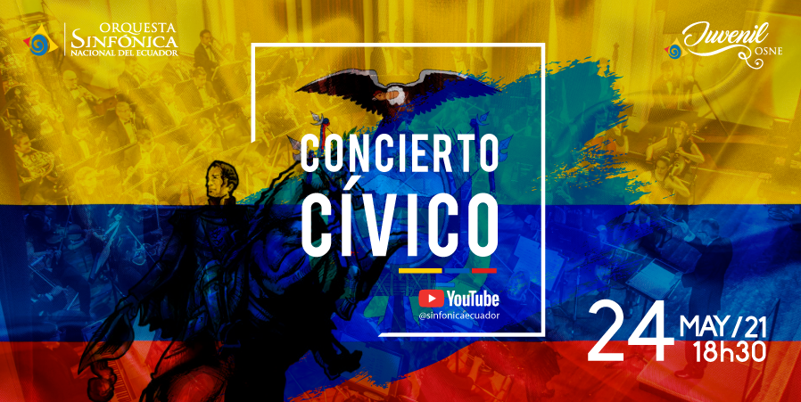 sinfonicaosne's tweet photo. Este lunes 24 de mayo te traemos un concierto especial. Disfruta en familia este Concierto Cívico, un homenaje de la OSNE y la Juvenil OSNE a esta fecha histórica y a nuestro bello Ecuador. 🇪🇨✨

Espéralo a las 18h30 por nuestro canal YouTube ⏯️ https://t.co/g01QVFVluH https://t.co/sRFueYhkPk