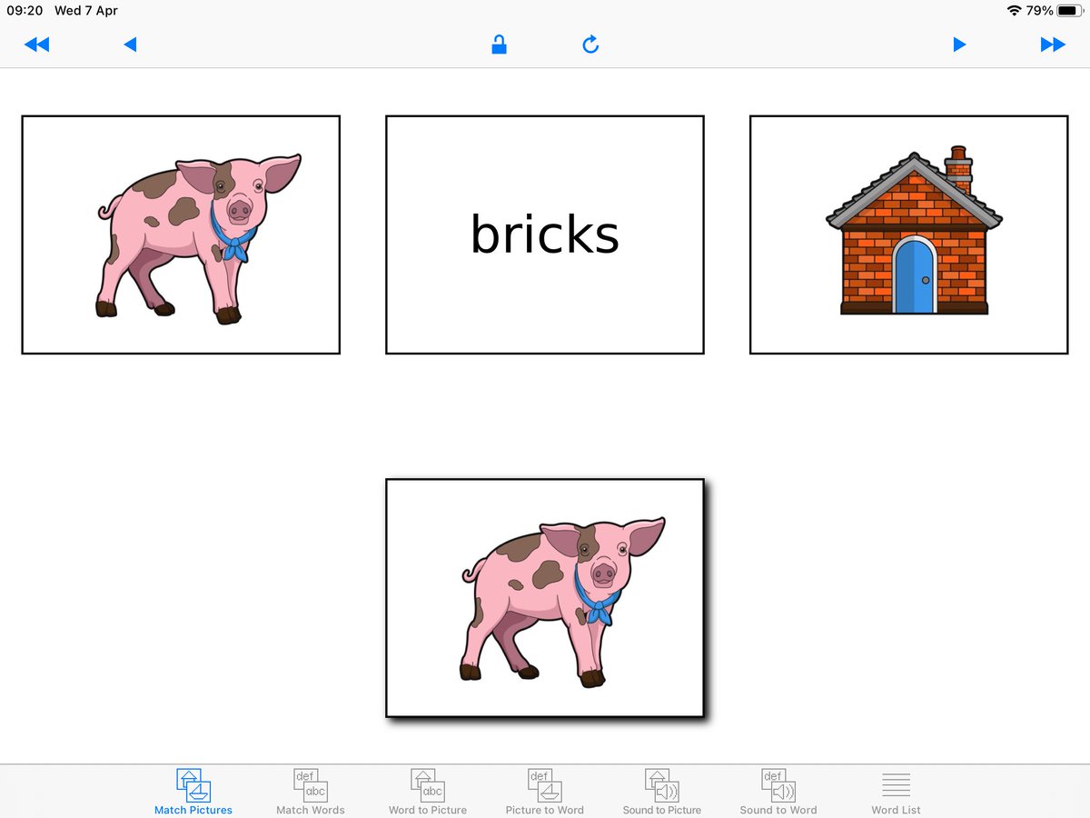 specialiapps's tweet photo. Work on children's speaking and listening skills with our Three Little Pigs word list 🐷 Ask them to retell the story as they work through card matching activities with Special Words Plus https://t.co/xrGOajaTZx https://t.co/umtiRuSzui