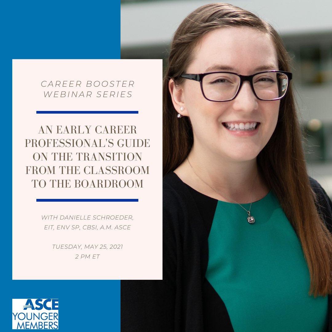 ASCE_YMS's tweet photo. 🚨TOMORROW🚨

2021 Career Booster Webinar Series with Danielle Schroeder aka @DanitheEngineer 👏🏽

Register for our first 2021 Career Booster Webinar now by clicking that #LinkBelow! 📲

https://t.co/V3cT9gccwE

#ASCEMadeMe #ASCEYMS https://t.co/60IK8qUY8L
