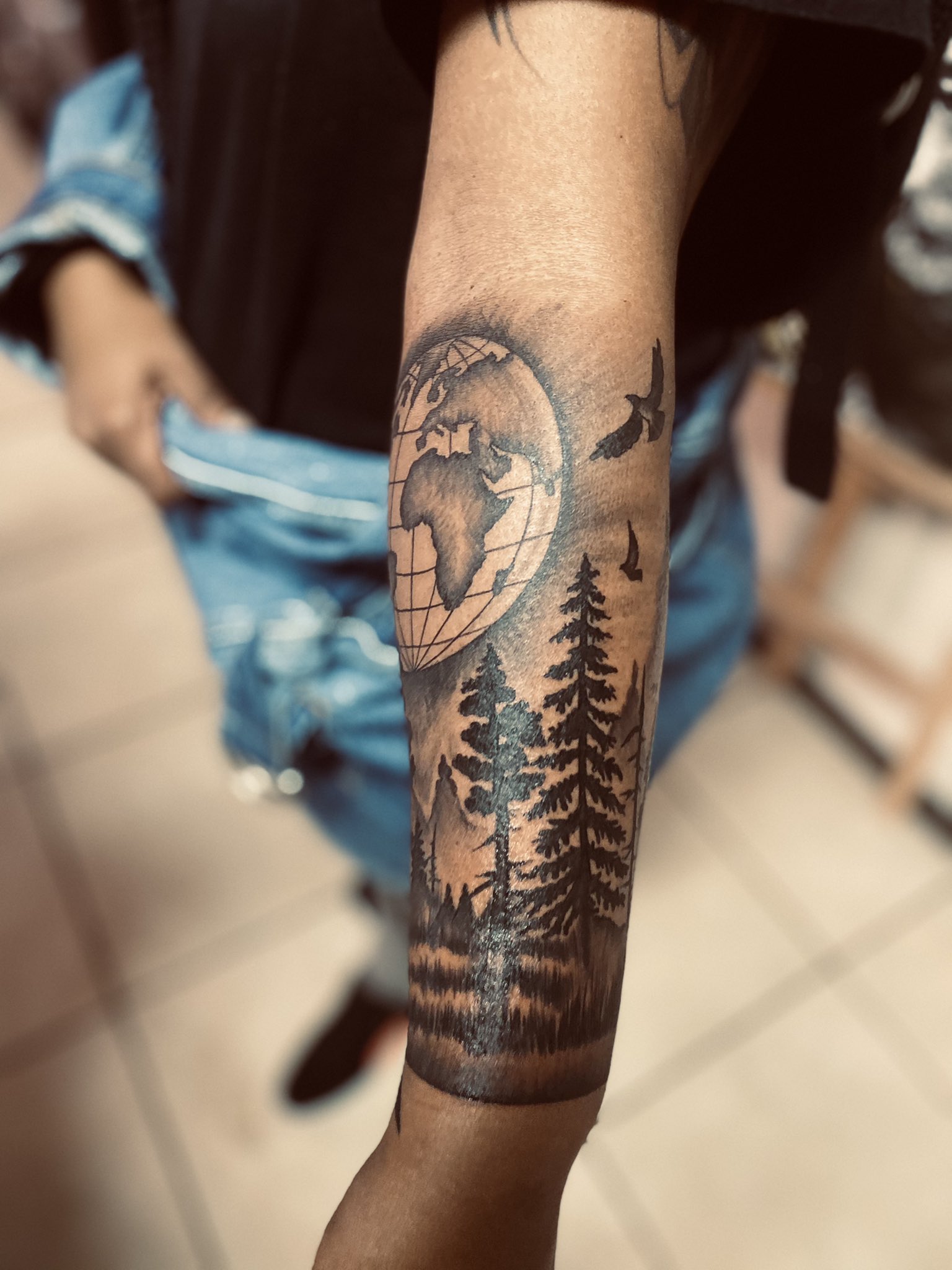 nature half sleeve tattoo