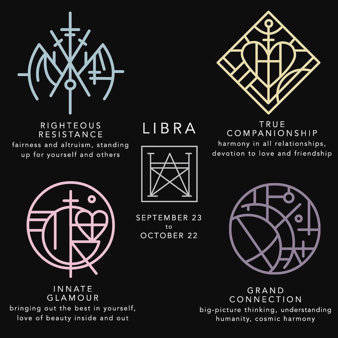 hauntwell's tweet photo. ZODIAC SIGIL GUIDES (part 2 of 3) 🖤
curious which of our unique and unusual sigils matches your sign best? we've compiled what we'd posit as your top four. or just keep each combo in mind to maximize your manifesting during each zodiac season 🖤🖤🖤 https://t.co/LWHbNILGfE