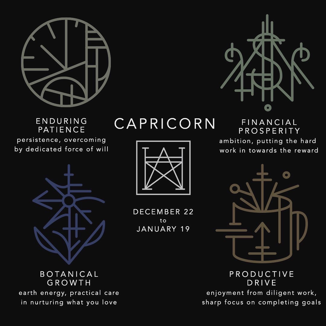hauntwell's tweet photo. ZODIAC SIGIL GUIDES (part 3 of 3) 🖤
curious which of our unique and unusual sigils matches your sign best? we've compiled what we'd posit as your top four. or just keep each combo in mind to maximize your manifesting during each zodiac season 🖤🖤🖤 https://t.co/cfxK10CumX