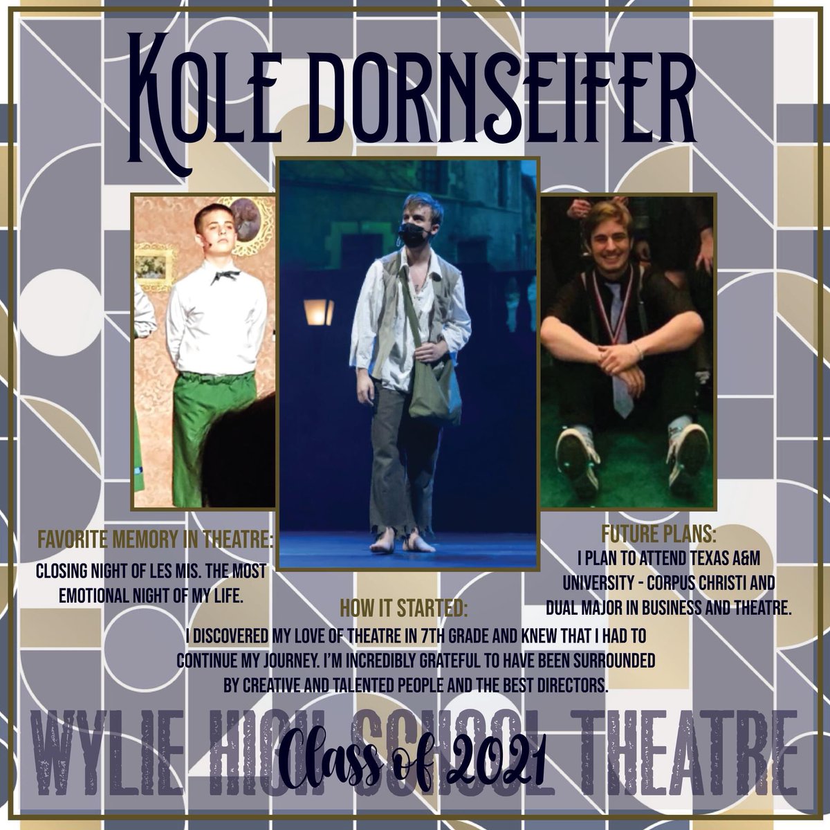 Our last week of #seniorspotlights starts with Kole Dornseifer!!