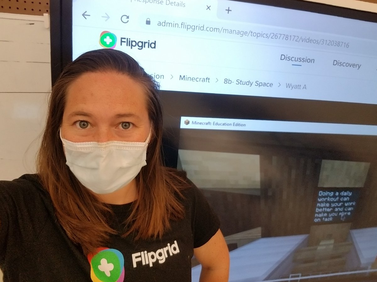 BernetskiFools's tweet image. So excited  to get my @Flipgrid  t-shirt!  Just in time for my  @SBMSPIRATES  student to show off their #minecraftedu final projects for @AVID4College #onslowavid #onslowdlt #avidsoutheast #aarghcrew