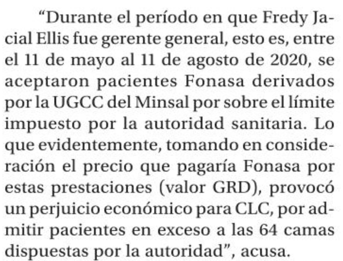 En medio de una pandemia, clínica se querella contra gerente por poner la vida de las personas por encima de la plata. 
Por favor lean esto, es una vergüenza 👇

“Clínica Las Condes se querella contra gerente por recibir demasiados pacientes COVID-19 de Fonasa”.