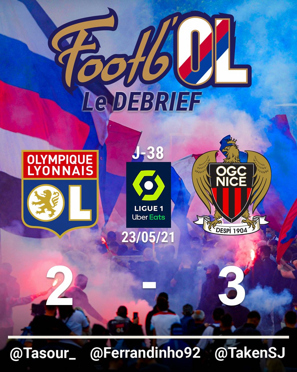 LeFootbOL's tweet photo. 🚨 LeDEBRIEF @LeFootbOL 🚨
OL 2 - 3 Nice (J38)
Par @Ferrandinho92, @Tasour_ et @TakenSJ
#TeamOL #OLOGC #Ligue1UberEats
1/7
⬇⬇⬇ https://t.co/z7vY8qXXyv