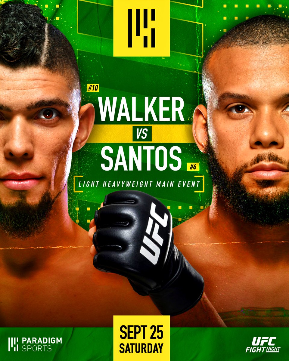 ParadigmSports's tweet photo. It’s official. @JohnnyWalker will face Thiago Santos in a light heavyweight main event on Sept 25. 🔥 #GP https://t.co/T7K20CVXW8