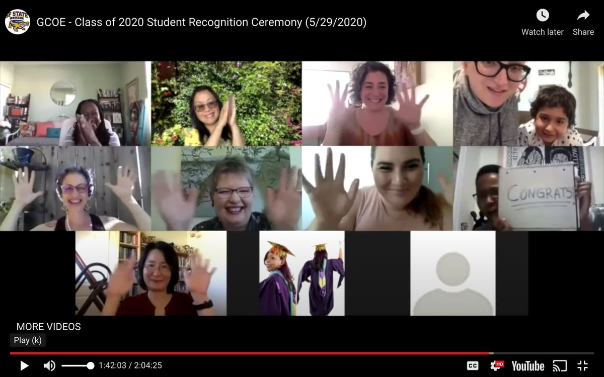 Friendly reminder to our GCOE Grads of 2021! Join us on YouTube live stream to celebrate all of your accomplishments this Saturday, 5/29, from 2:00-4:00pm. For more info on how to tune in and how to submit your slides for the ceremony, visit gcoe.sfsu.edu/celebrating-ou…