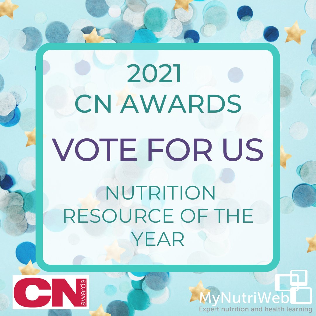 🙌 We're shortlisted for the <a href="/CNmagazines/">CN Magazine</a> 'Nutrition Resource of the Year' award this year! 

⭐ If you've found our resources &amp; CPD sessions valuable &amp; think we would be worthy winners, please take a moment &amp; vote for us here: bit.ly/2RKeOrx