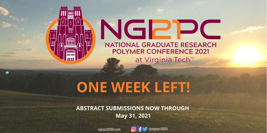 ngrpc2021's tweet image. ABSTRACT SUBMISSION DEADLINE APPROACHING! Only 1 week left to submit your abstracts!! Attend talks, workshops, poster sessions, networking events, and even a career fair &amp;amp; tech expo all from the comfort of your home. Student registration is just $75! #ngrpc2021