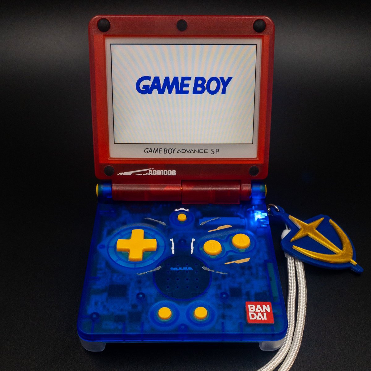 clockkeep's tweet image. Zeta Gundam MSZ-006 GBASP:
- Custom Red/Blue/White Housing w/ various Decals and Clear TPU Case.    - Yellow Buttons/Triggers. - White Strap &amp;amp; Earth Federation Charm. - Blue “On” &amp;amp; White “Charging” LEDs. - Makho Rechargeable Battery Mod. - USB-C Charge Port.