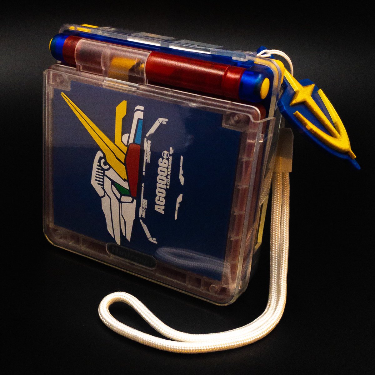 clockkeep's tweet image. Zeta Gundam MSZ-006 GBASP:
- Custom Red/Blue/White Housing w/ various Decals and Clear TPU Case.    - Yellow Buttons/Triggers. - White Strap &amp;amp; Earth Federation Charm. - Blue “On” &amp;amp; White “Charging” LEDs. - Makho Rechargeable Battery Mod. - USB-C Charge Port.