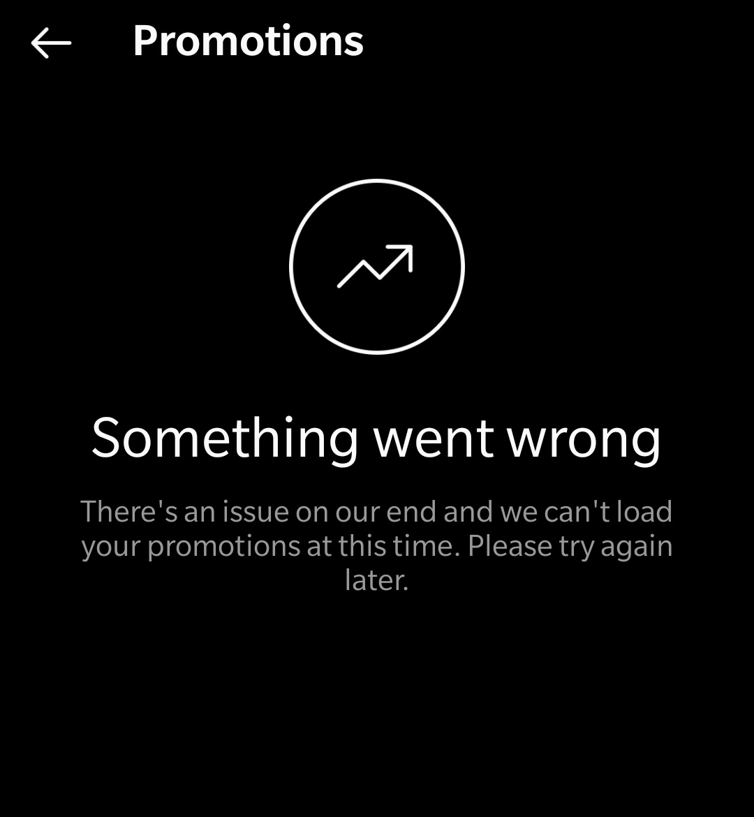 RubyAutosLeices's tweet photo. @instagram have been showing this message all of this year and I have run multiple promotions, just means I can't track the performance... Maybe that's their plan 🙈

@InstagramIssues @SocialMedia411 why are they allowed to offer this disappointing level of service? https://t.co/2qJTeITCFu
