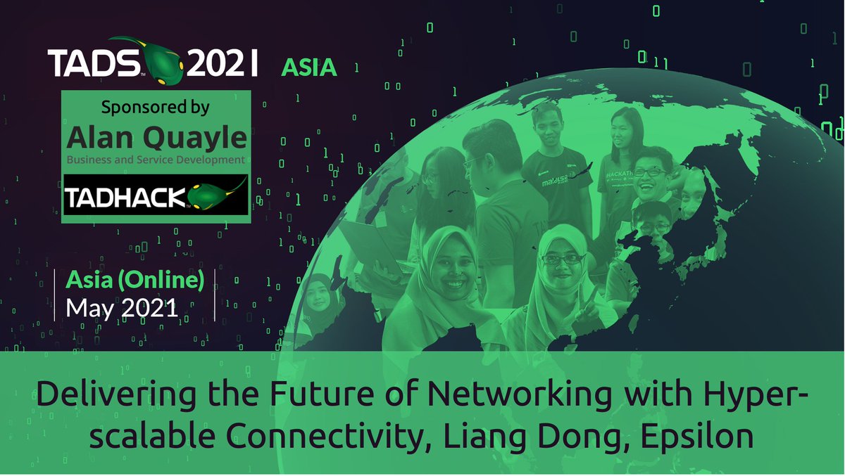 Alan_Quayle's tweet photo. Day 2 of Week 4 @TADSummit #Asia 2021, Delivering the Future of Networking with Hyper-scalable Connectivity, Liang Dong @Epsilontel
https://t.co/KgP2uGHqm3
#NaaS Network as a Service #connectivity #networking #telecommunications #innovation #API #Infiny #DCConnect @markodaley1 https://t.co/5rwuTlSoxv