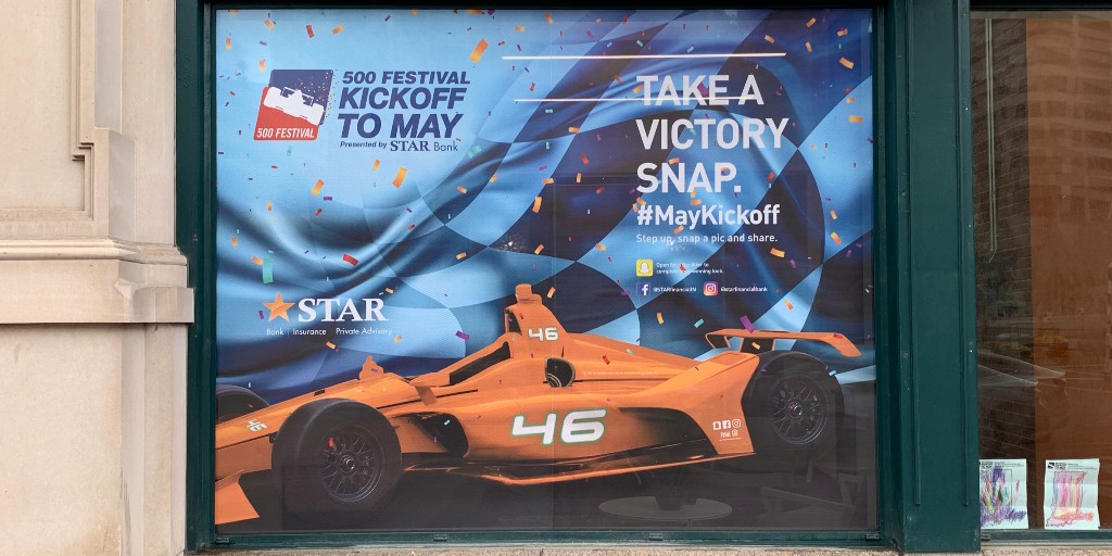 STARFinancial's tweet photo. It's race week in Indy. Stop by our Monument Circle location and snap a picture with the STAR racecar. Good luck and best wishes to everyone participating in the Indianapolis 500! #Maykickoff https://t.co/mWeGqDYmw5