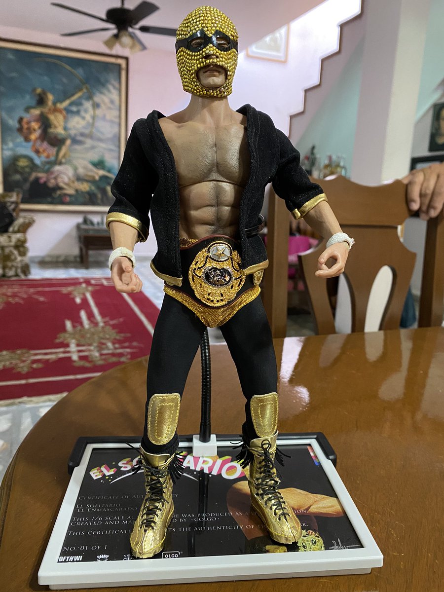 MatamorosGuridi's tweet photo. Se incorpora esta pieza a la colección. Un pequeño homenaje al #EnmascaradodeOro #ElSolitario. Pieza única creada por @golgodft. #QuioboChulada #HuyasePuma #AndaRubio #AndaHeraclio 🤼♂️ https://t.co/EUvcQNYYzG