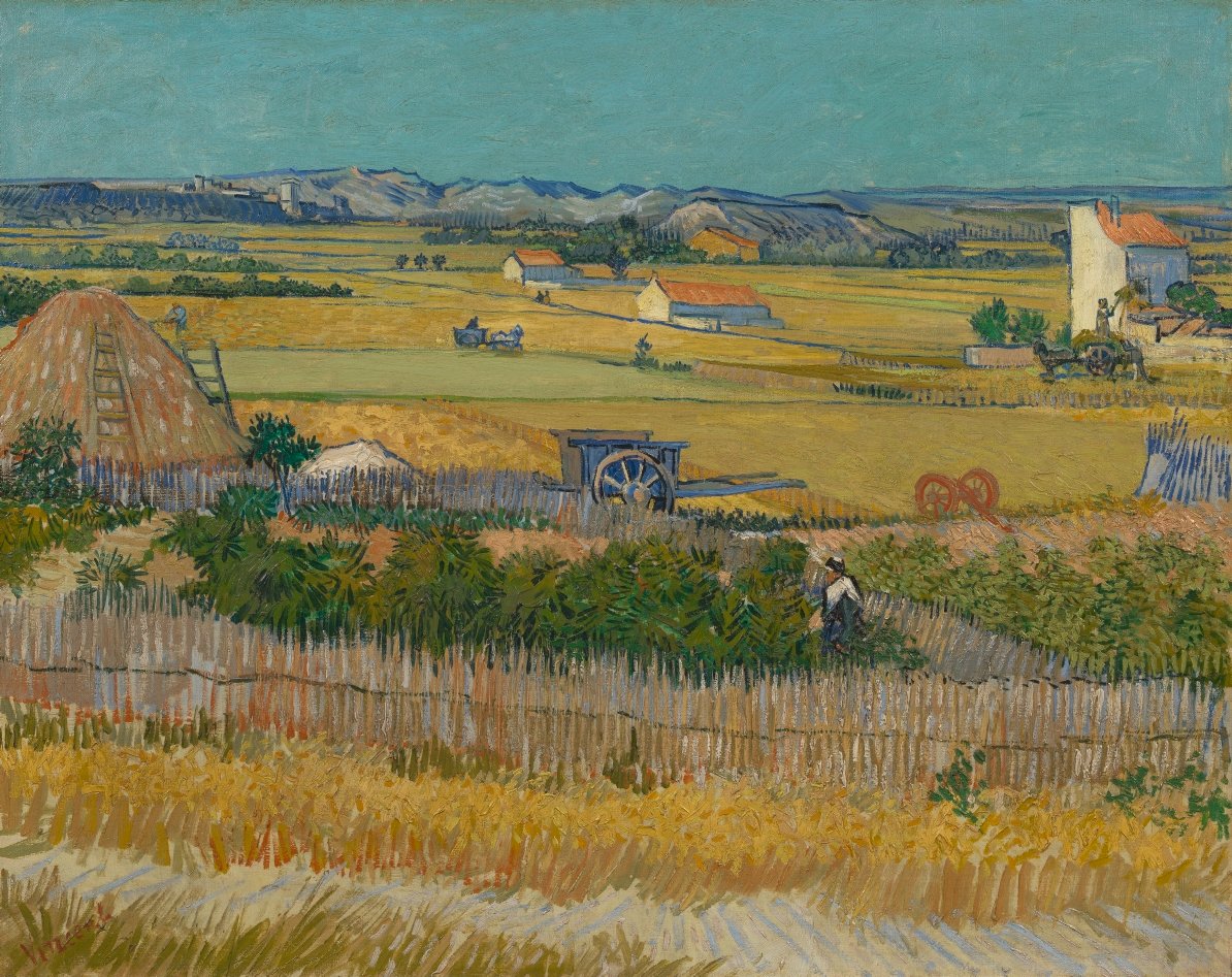 vangoghmuseum's tweet photo. What do you think is Vincent van Gogh’s most calming work? 
🌻 Vincent van Gogh, The Harvest (1888) https://t.co/Xu1h4n8aIp