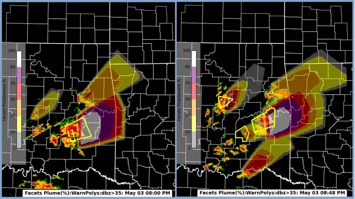 SPiltz's tweet photo. A more recent FACETs example... the big wind and tornado at Van Buren, AR this year... data produced by the mesoscale forecaster and radar meteorologist merged to show the increasing threat at Van Buren in advance of warnings and watches... https://t.co/Nq4wMiLUE0