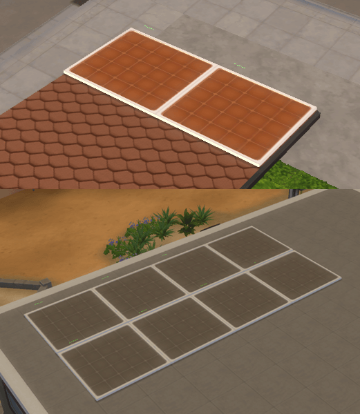 ohnorandom's tweet image. Sim 4 Better Solar Panel - Roof.  Provides 10x more power. 6 Swatches. #sims4 #sims4cc ohnorandom.com/post/cc-better…
