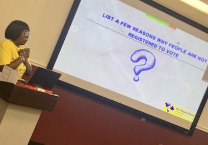 46Hoperd's tweet photo. Thank you to all who participated with our first voter engagement training. Working together in all 46 counties will help us reach our goal of engaging unregistered voters. Sign up on our website https://t.co/0oRNdwyR0z to be sure you don’t miss the next event. #46HopeRoad https://t.co/g14BebNKNp
