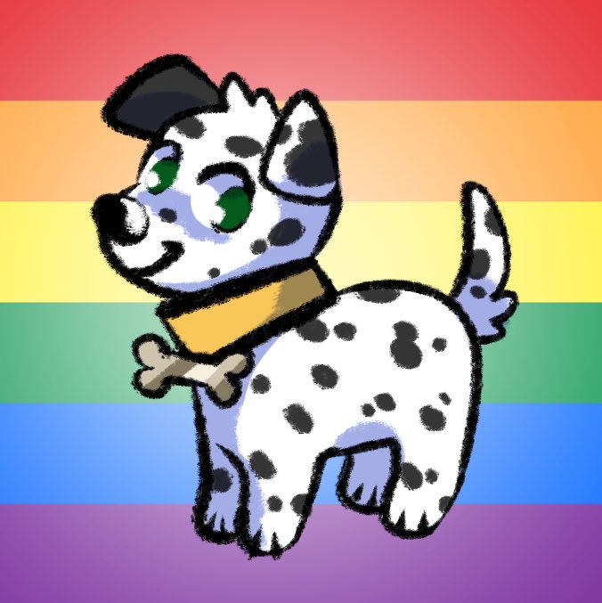 Ahhh!!!!!!  @the_mayocat made this thing!  This perfect precious thing!  Please check out her work, and as always, remember to celebrate and be yourself.  #Pride2021 #Illustrations