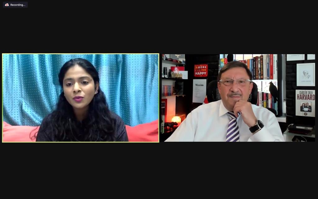 PriyaRahul_2020's tweet photo. When an interview turns to be a passionate conversation!Thank u @maxbehar for your insights and empowering women around you, gracefully! #feminism #women #entrepreneur #Communication @prpoint @NGPLForum @srisriniii @srimaanofficial #motivation #business #success #DigitalMarketing https://t.co/nNQqwBw5G8