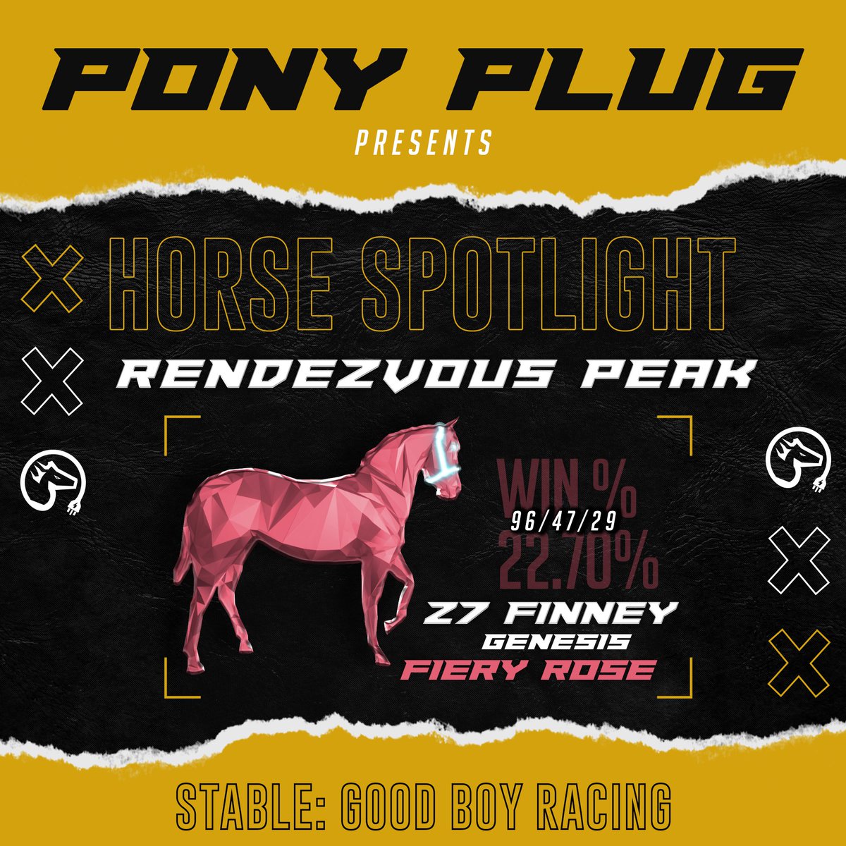 ponyplug247's tweet photo. We’d like to welcome Rendezvous Peak into the #PLUGCARDS Family.
Stay tuned this week for more sneak "peaks" of the community's favorite horses that will be trotting into the spotlight with our Series 1 Collection.
@JackSitt & Zaza of Good Boy Racing
https://t.co/mwyOcHLbUh https://t.co/k5pOAyapq9