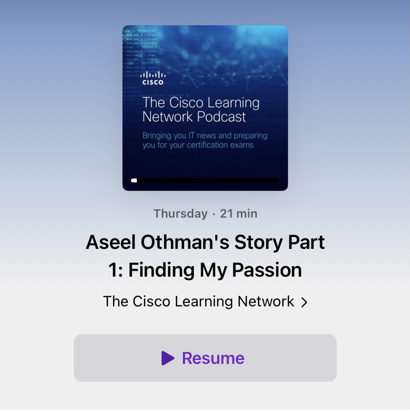 Journey to #CCIE! How I found my passion in #networking and how it all started. Check out my podcast at the Cisco learning network podcasts.apple.com/us/podcast/the…

#ccna #ccnp #ccie #cisco #CyberSecurity