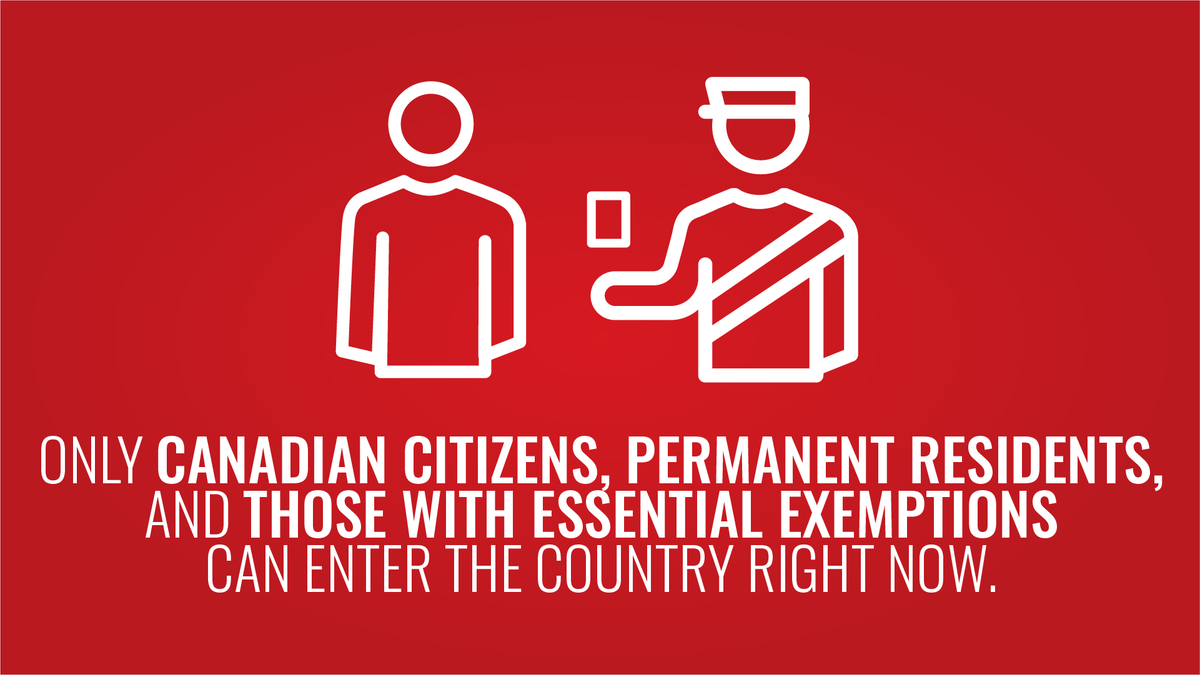 OmarAlghabra's tweet photo. We have some of the strongest border measures in the world - and they’re in place to keep you, your loved ones, and your community safe. Now is not the time to travel. https://t.co/JcQZXjo70I