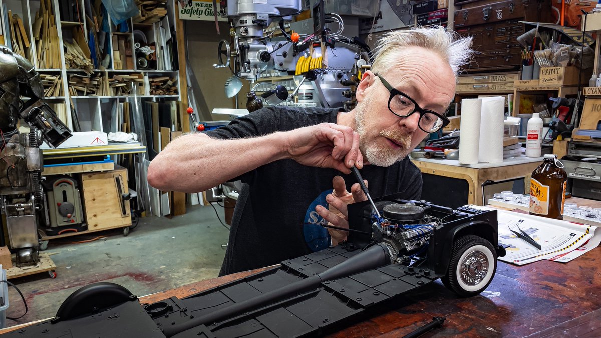 testedcom's tweet photo. In case you've missed @donttrythis' build of the @HeroCollector_ Ecto-1 model kit, here are all the parts so far, representing stages 1 to 37! https://t.co/yjQENwbzvk https://t.co/hwiV4WoqAT