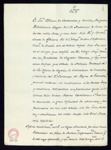 Tal día como hoy nació el académico supernumerario y bibliotecario real Juan de Santander y Zorrilla (1712-1783). En el Archivo de la RAE se conserva su memorial (ow.ly/gmat50ERYFt). Consulte su ficha aquí: ow.ly/iVrI50ERYFs.