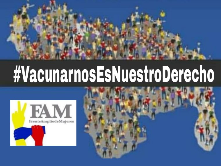 FteMujeresVzla's tweet image. Venezuela necesita 1 millón de vacunas semanales para evitar más muertes y contagios. #VacunarnosEsNuestroDerecho