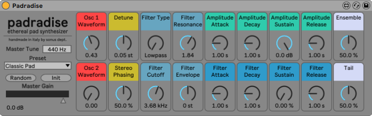SonusDept's tweet photo. Here they are four of the seven #maxforlive devices featured in Æthernity, a collection oriented towards the creation of ethereal and #atmospheric music.
#Synthesizers, #drone and #soundscape generators and a lot more!

Discover more: https://t.co/9p8mBBDATv https://t.co/ITrJ1dIHTZ
